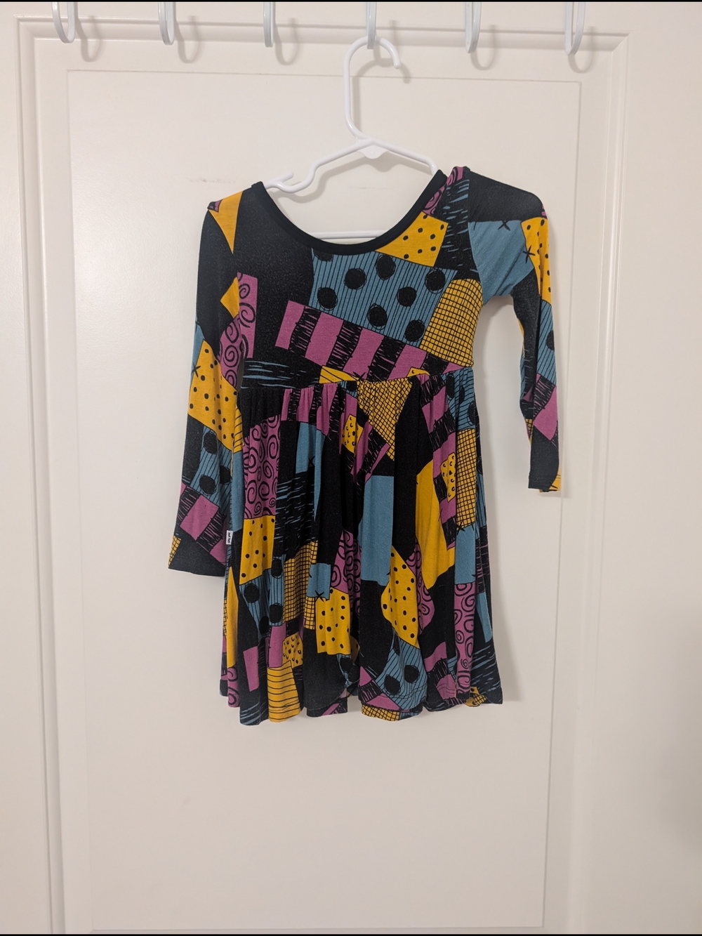 Little Sleepies Nightmare Before Christmas Sally Long Sleeve Dress Size 2T - Picture 4 of 4